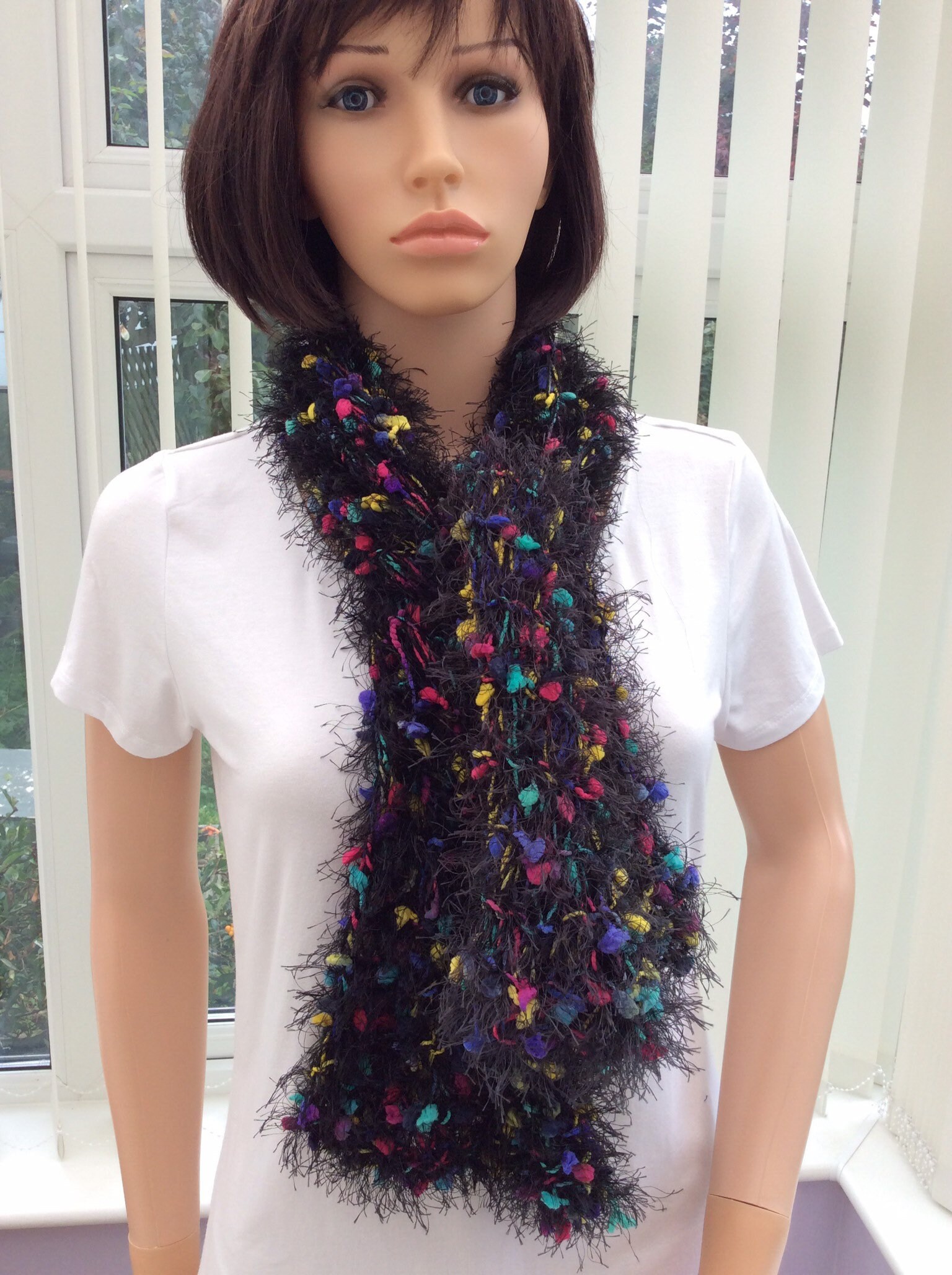 black boa scarf