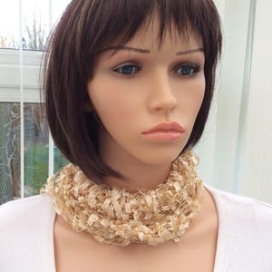 coffee colour scarf, an unusual, special, accessory for stylish wear, buy something unique , latte shades, complement an outfit image 4
