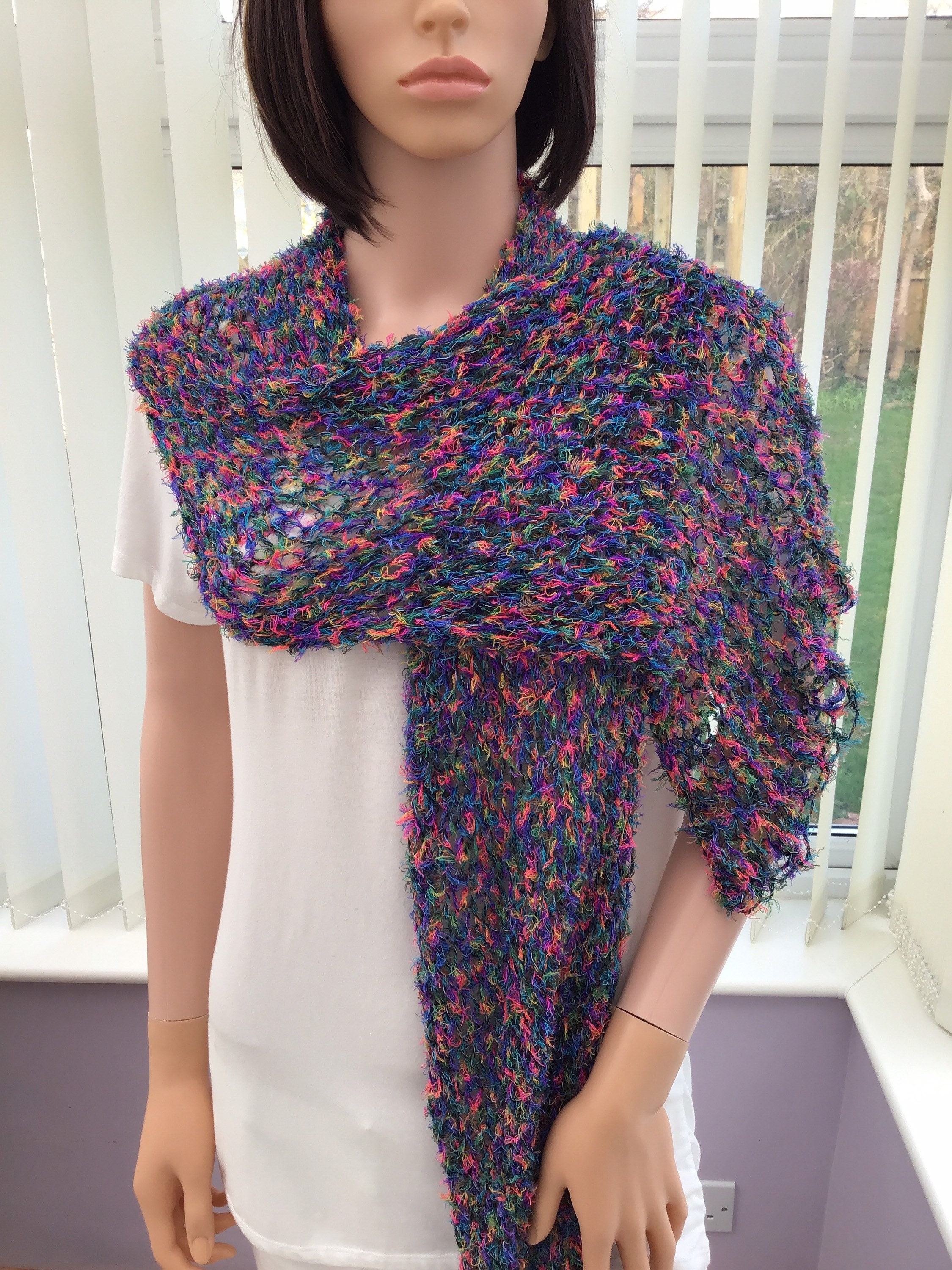 KelebekStyles Long Scarf for Her, Wind Around Neck, Easy to Post Gift, A Pick Me Up Gift, A Handmade Gift Idea, A Thank You Gift, Keeping Neck Warm,