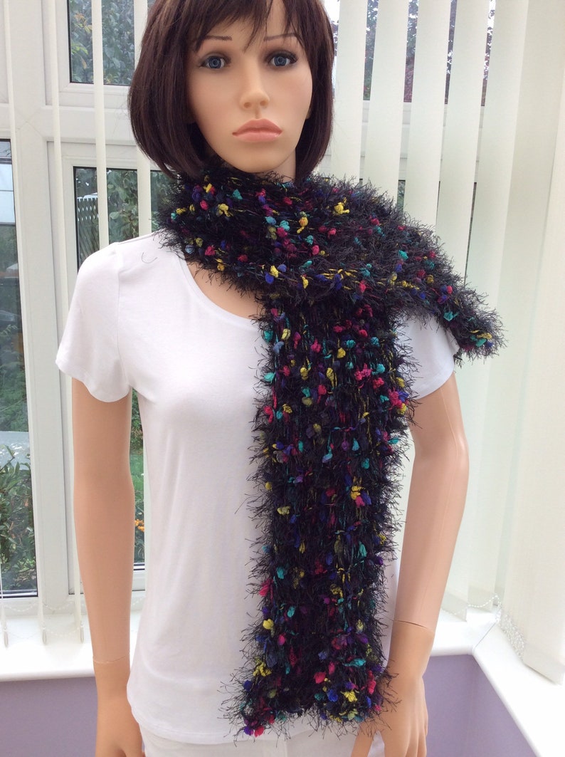 black boa scarf