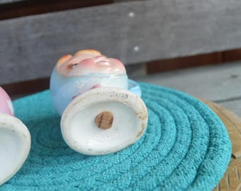 Rare Vintage Miss Cutie Pie Salt & Pepper Set, Napco, 1950s Japan