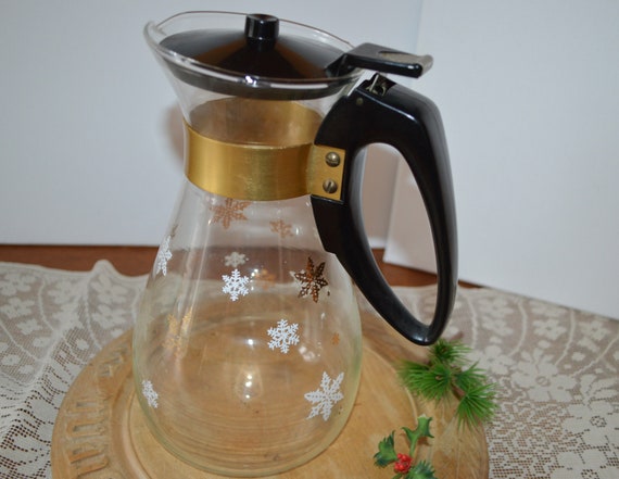 Retro Mid Century Glass Pyrex Coffee Carafe Pot