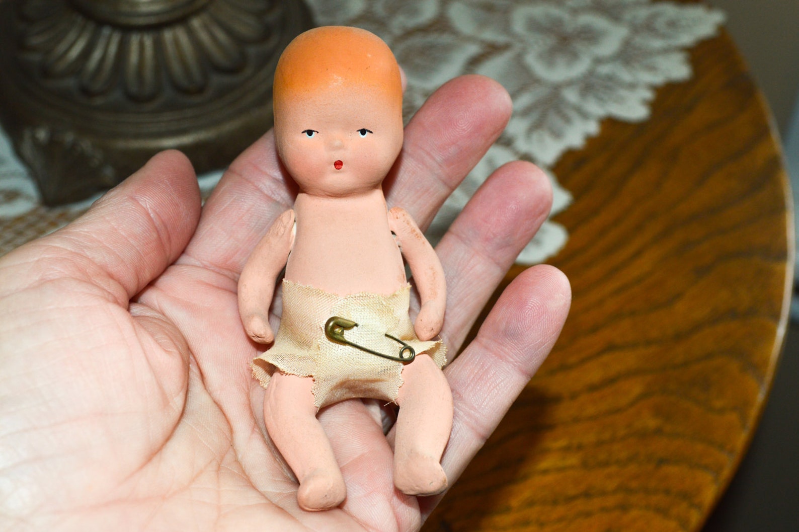 Vintage Bisque Baby Doll Kerr & Hinz Dolls 1940s 4 Inch Etsy
