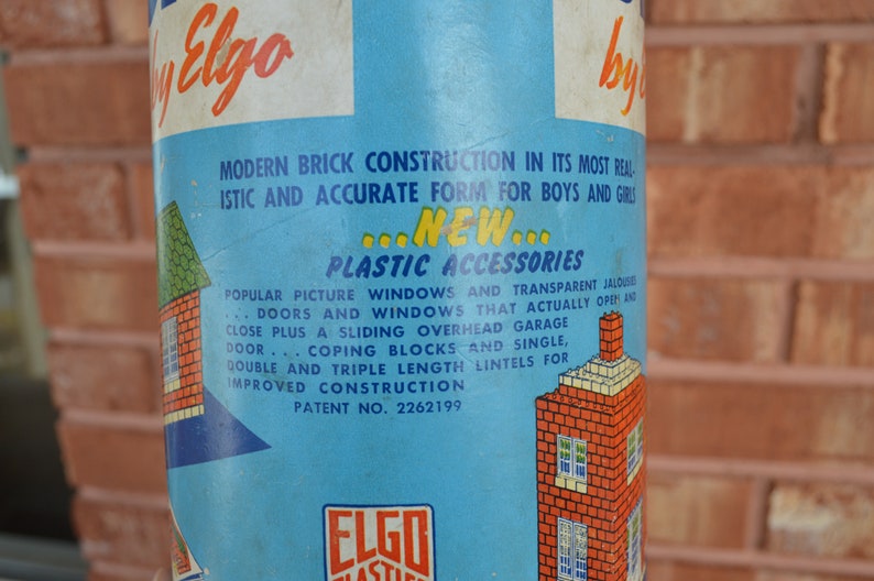 Vintage Elgo American Plastic Bricks, Halsam No 725, 1950s Lego, Boys ...
