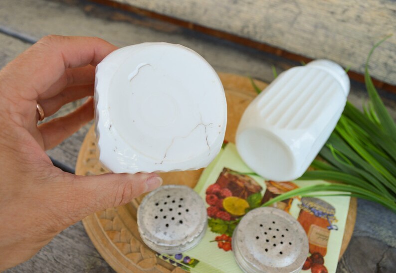 Vintage Vitrock Salt Pepper & Flour Shakers Depression Etsy