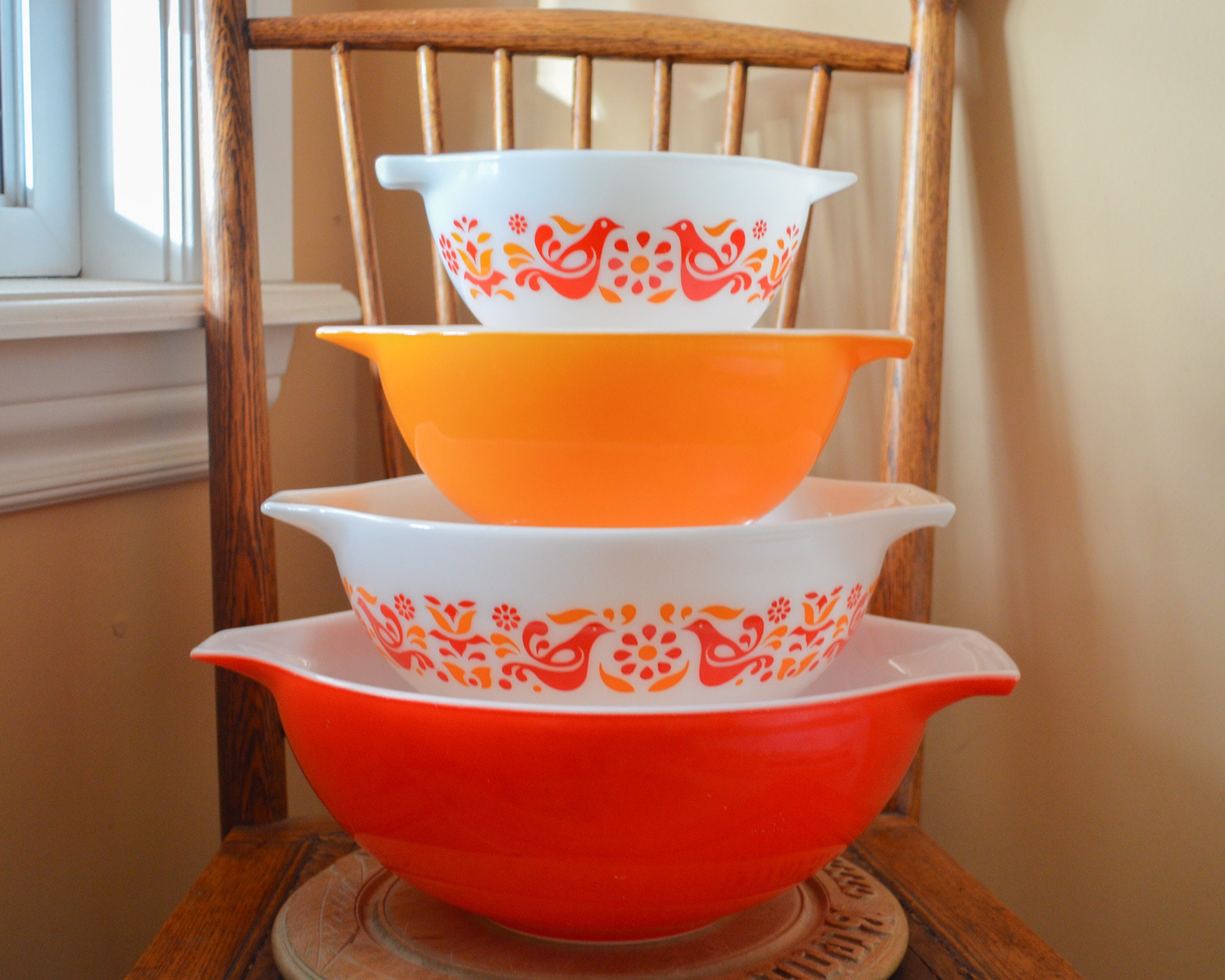 Casserole Pyrex Friendship Cinderella Bowls Set Of Vintage Pyrex