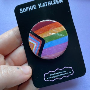 LGBTQ flag badge / Metal LGBTQ badge / LGBTQ Pride badge / Pride badge / Queer pride badge image 8