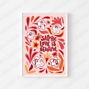 Sapphic Love Art Print: Lesbian LGBTQ+ Wall Art