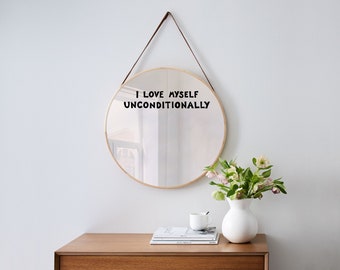 Self Love Mirror Decal: Positive Affirmation Vinyl Decal
