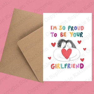 Carte de voeux écologique LGBTQ+ A6, fierté gaie, carte d'amour avec enveloppe / Saint-Valentin / carte d'amour queer / carte d'anniversaire gay / carte lesbienne