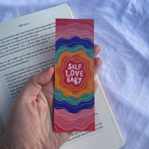 Selbstliebe Baby Lesezeichen / Buchliebhaber Geschenk / Recycelte Karte illustriertes Lesezeichen / Literarische Geschenke / Selbstliebe Kunst / Positive Affirmationen