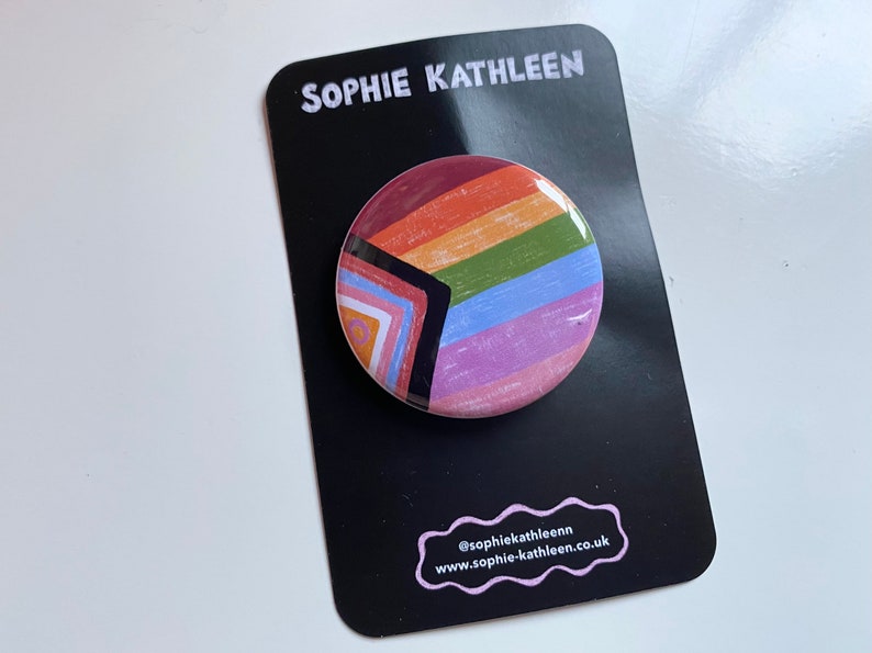 LGBTQ flag badge / Metal LGBTQ badge / LGBTQ Pride badge / Pride badge / Queer pride badge image 7