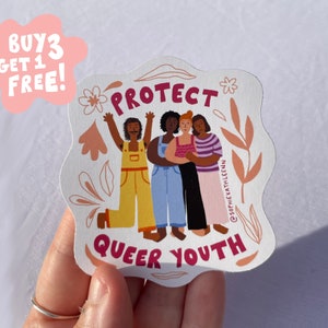 Protect LGBTQ+ Vinyl Aufkleber / Öko Aufkleber / Papier Aufkleber / Aufkleber / Gay Pride / LGBTQ+ Aufkleber