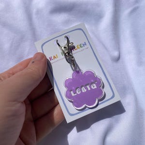 LGBTQ Keyring: Purple LGBTQ+ Pride, Recycled Plastic