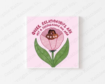 Sapphic Pride Art Print: Queer Relationships, Lesbian Love
