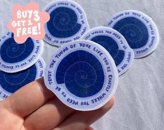 Trust the Timing Shell Vinyl Sticker - Motivational Empowerment