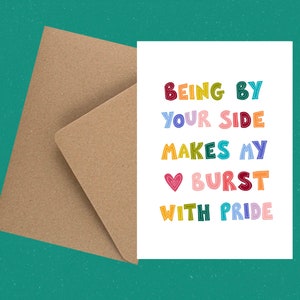LGBTQ+ Liebeskarte A6 Karte mit Umschlag / Gay Valentine’s Card / Queer Love Card / Gay Jubiläumskarte