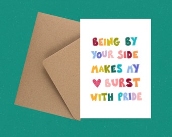 LGBTQ+ love card A6 card with envelope / Gay Valentine’s Card / Queer love card / Gay Anniversary card