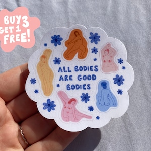 Alle Körper sind gute Körper Vinyl Aufkleber / Self Love Aufkleber / Die Cut Aufkleber / Body Positiv Sticker / Positive Affirmation
