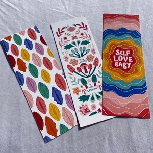 3er-Pack Lesezeichen-Geschenkset / Positive Affirmationen Lesezeichen / Buchliebhabergeschenk / Recycling-Kartenlesezeichen / Literarische Geschenke