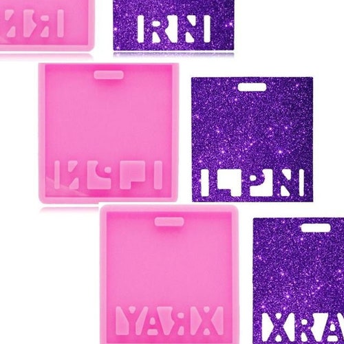 RN LPN XRAY Badge Buddy Mold Shiny Silicone / Doctor Nurse Etsy