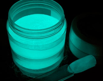 Glow-in-the-Dark Powder - White to Light Aqua Resin Colorant Resin Art Additive Custom Nail Dip Art DIY Resin Jewelry Pigment Slime Colorant