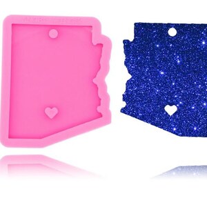 State of Arizona Mold - Shiny Silicone MOLD ONLY / D I Y Jewelry / Vacation Mementos / Key Chains / Home State Pride / Team Spirit