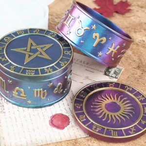 Twelve Constellation Starry Sky Storage Box Mold - 3 Pc Clear Shiny Silicone Set / DIY Resin / Star / Jewelry Gift Box