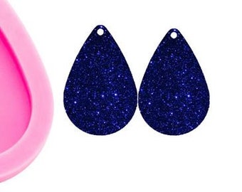 Tropfen Ohrring Form - Glänzendes Silikon / 3 Größen - Large Medium Small / Schlüsselanhänger / Resin Schmuck / DIY Schmuck / Wählen Sie 1 oder alle Drei!