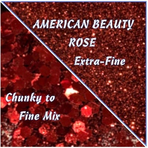American Beauty Rose Glitter / Extra-Fine Or Chunky Mix / Opaque Red / Fall Winter Sparkle/ Resin Art / Jewelry Crafts / Choose One or Both!
