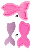 Flat Mermaid Tail Molds - Shiny Silicone \/ Food Safe \/ Vacation Keepsakes \/ 2 Styles \/ Choose 1 or Both!