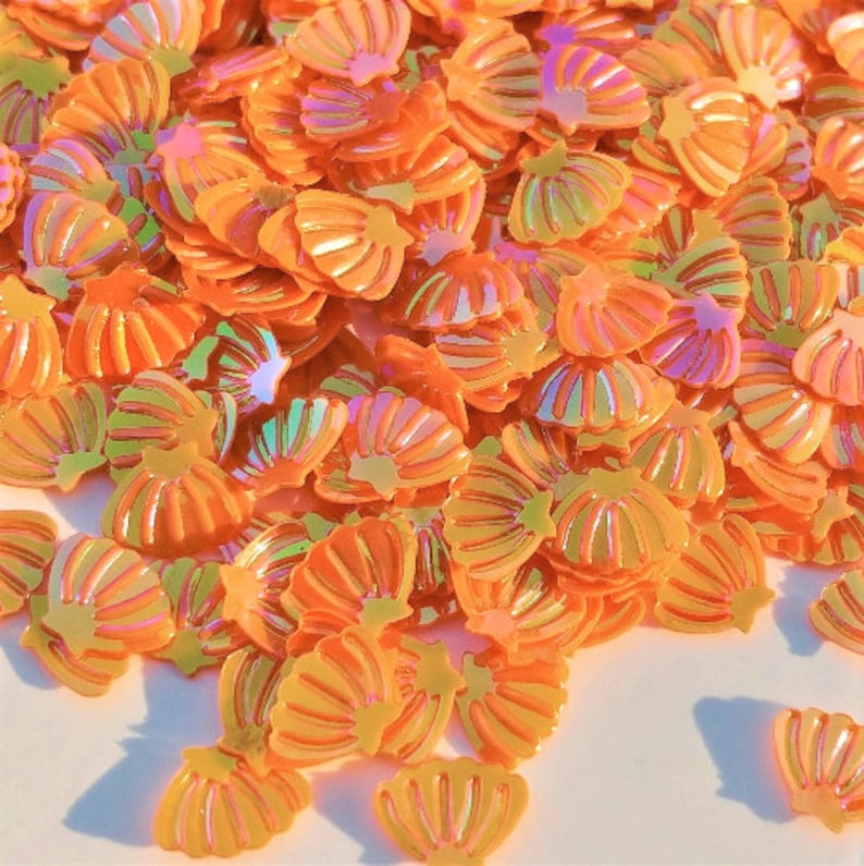 Bahama Mama Sea Shell Glitter Sculpted 3d Shapes Orange Etsy 日本