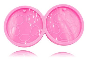 Soccer Ball Pair Mold - Shiny Silicone / Pendant / Key Chain / Soccer Mom / Jewelry