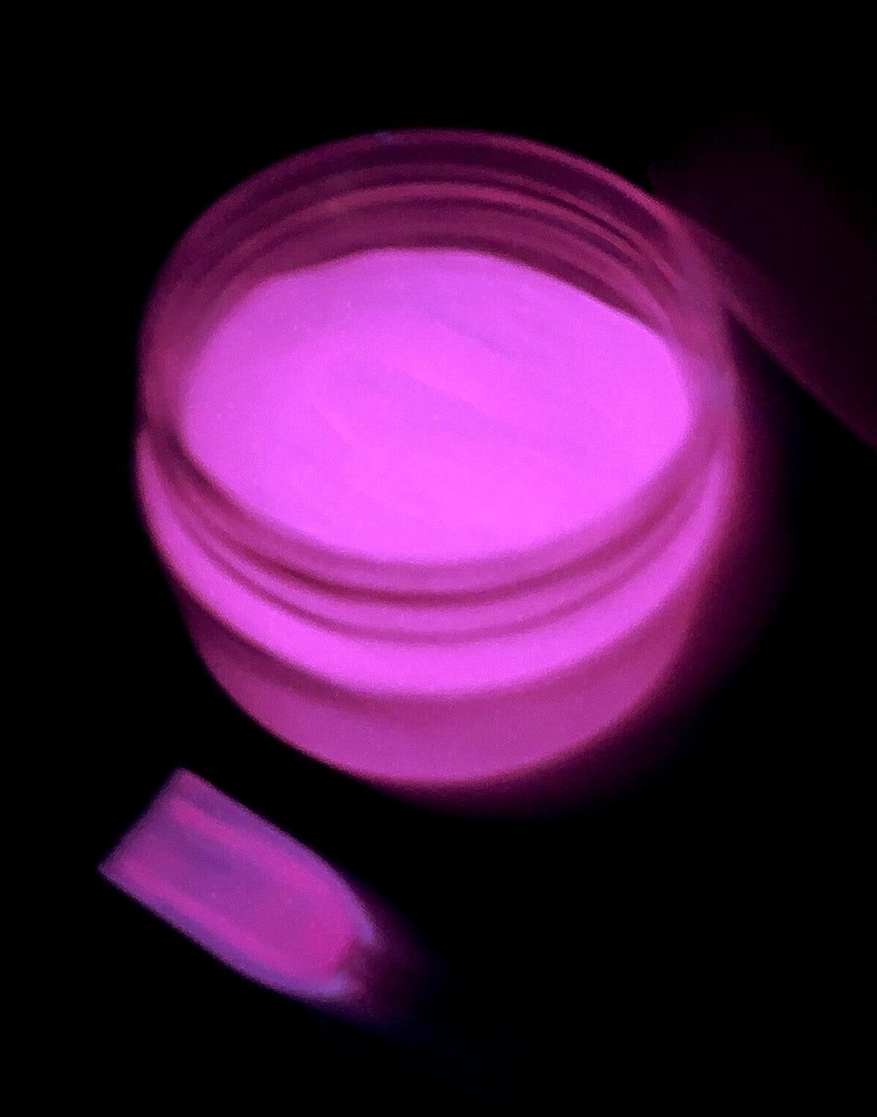 Glow-in-the-Dark Powder PINK to HOT PINK Pigment Resin Dye Resin Art Additive Custom Nail Dip Art D I Y Resin Jewelry Pigment Slime Colorant Bild 1