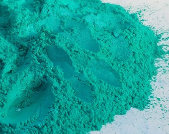 MIAMI Pigmented Mica - Green Turquoise Shimmer Powder Resin Art Colorant Geode Art Wax Melts Beach Theme