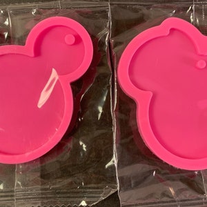 MOUSE Head Molds - Shiny Silicone / Zipper Pulls / Key Chain / Key Fobs/ Vacation Mementos / DIY Jewelry