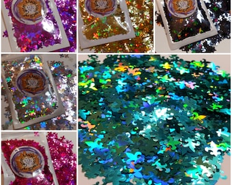 FLEUR-DE-LIS Glitter Shapes / 6 Color Choices / Holographic / Opaque / Tumblers / Resin Art / Mardi Gras Sequins / Saints