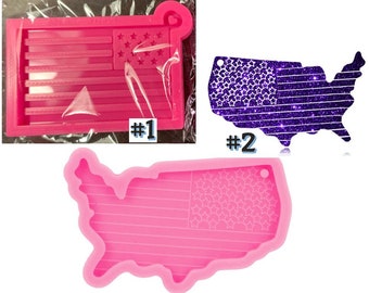 Red Skilcraft Star-Spangled American Flag Cake Mold Silicone Baking Mold 3PK 