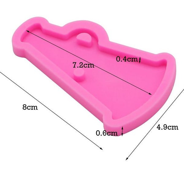 MEGAPHONE Mold - Shiny Silicone MOLD ONLY / Cheerleader Ornament / Key Chain / D I Y Jewelry / Cheer Squad Pride