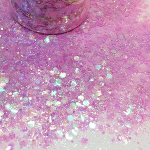 CUPCAKE Extra-Fine or Chunky to Fine Mix Glitter / 2 Styles  / Deep Pink Iridescent Translucent / Custom Color Shift Blend