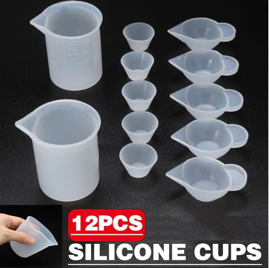 12-pc Silicone Measuring Cup Set / Two 100ml Graduated