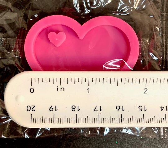 HEART Molds Shiny Silicone / Food Safe / Mementos of Love / 2 Sizes Pet Tag  or Key Chain / Choose One or Both 