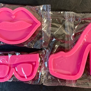 Kissy Lips, High Heel Shoe, Sunglasses - Shiny Silicone MOLD ONLY / DIY Jewelry / Mementos / Key Chains
