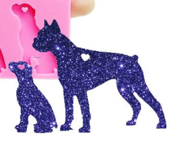 Boxer Dog Silicone Resin Mold - Keychain Mold, Family Shape, DIY Craft Mold