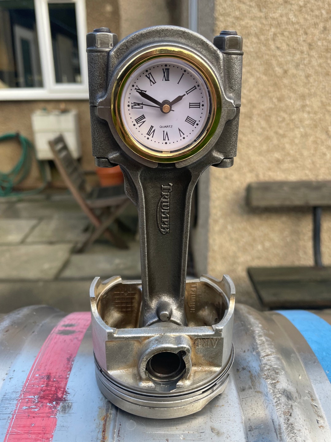 Piston and Conrod Clock Made From Triumph Motorbike Parts. - Etsy