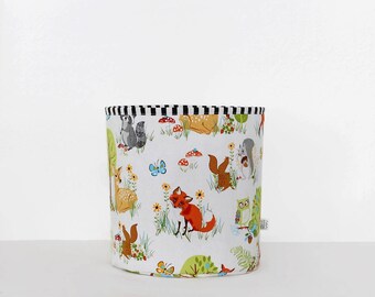 storage basket medium – forest friends, white