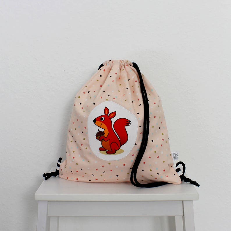 Kids Backpack \u2013 confetti squirrel