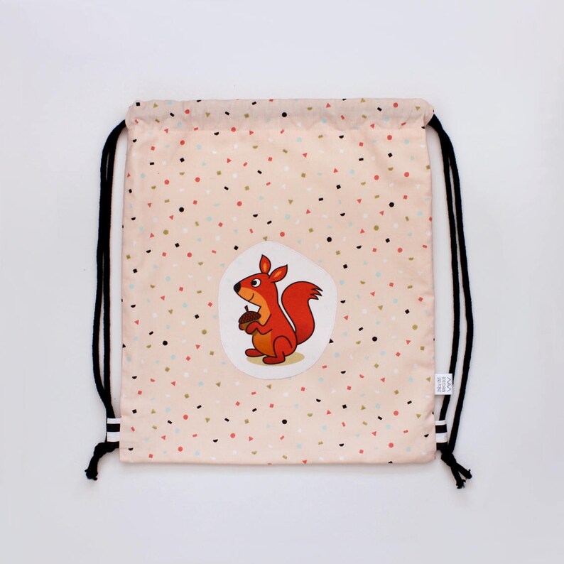 Kids Backpack \u2013 confetti squirrel