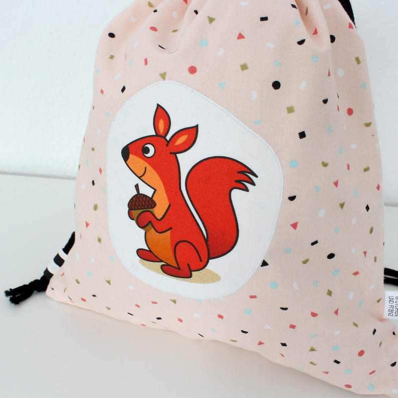 Kids Backpack \u2013 confetti squirrel
