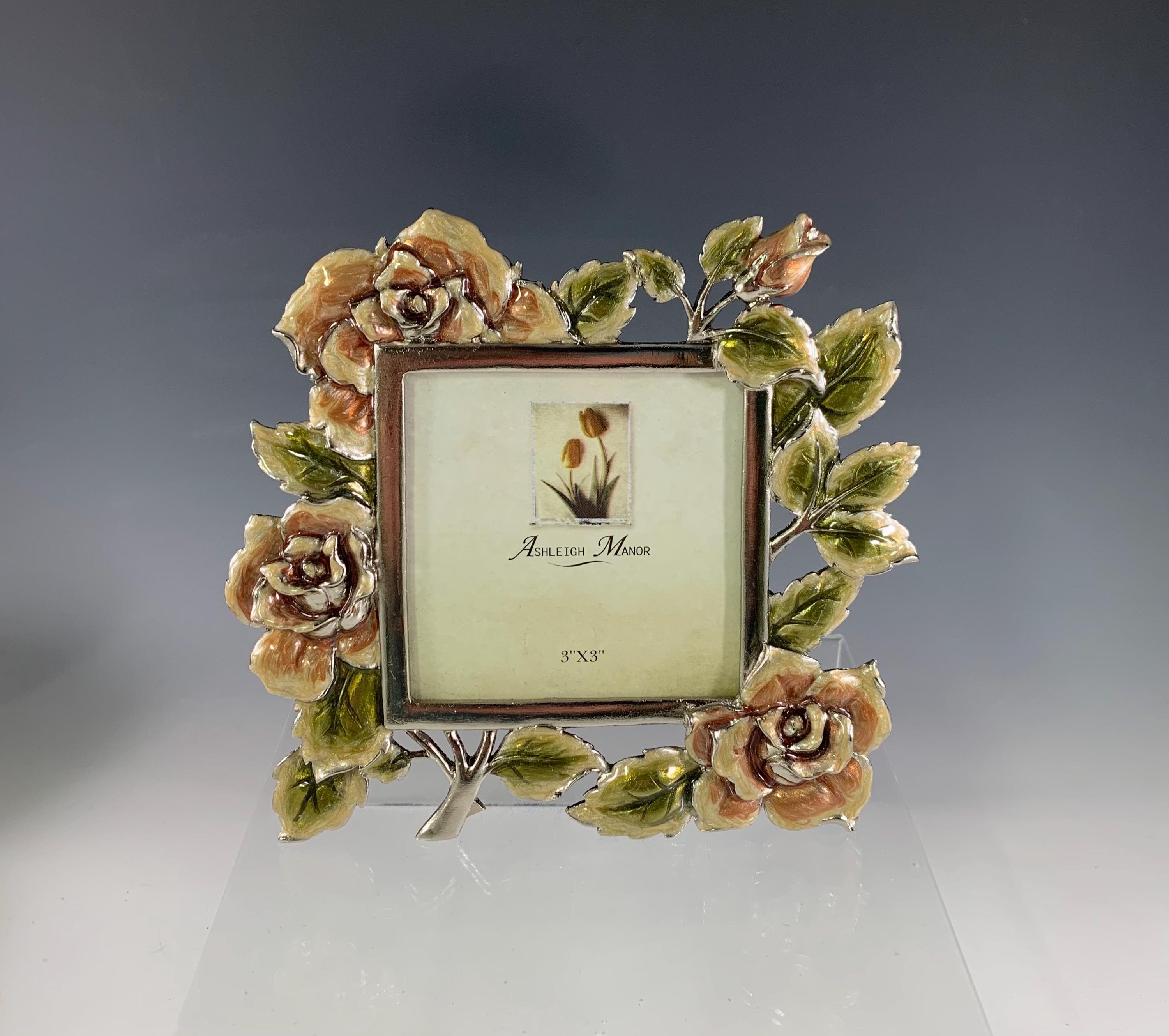 Ashleigh Manor Enameled Roses Photo Frame - Etsy